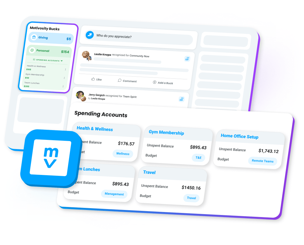 Lifestyle Spending Accounts in the Motivosity platform used to amplify existing recognition programs and ongoing employee initiatives.