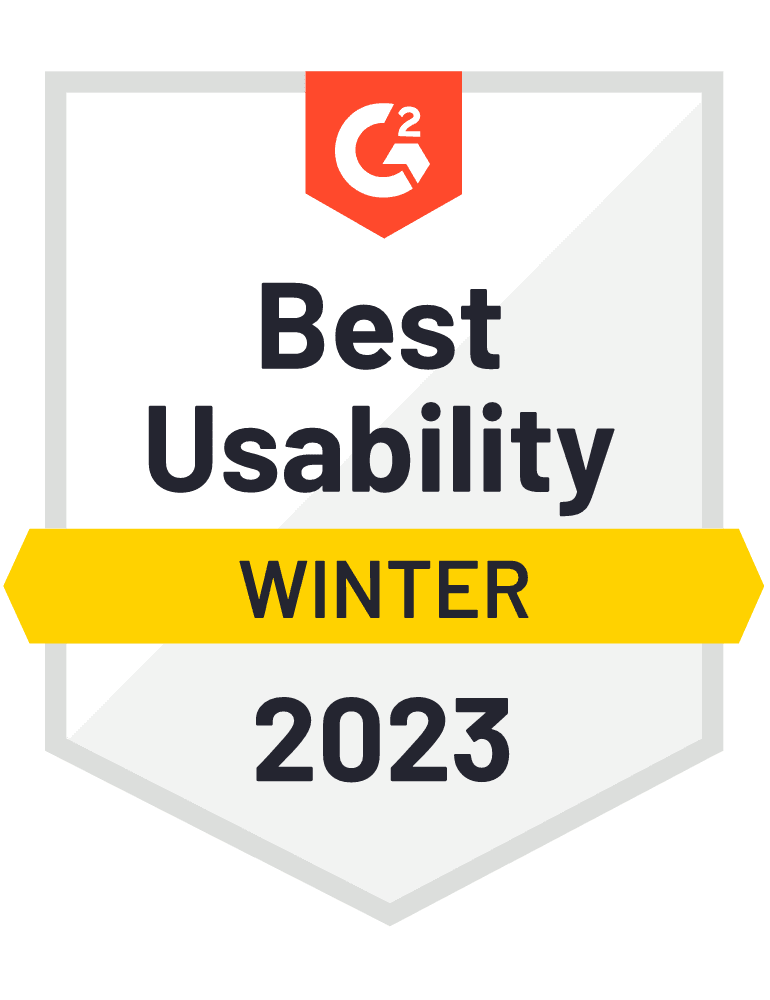 Best Usabiliity Winter 2023 Badge