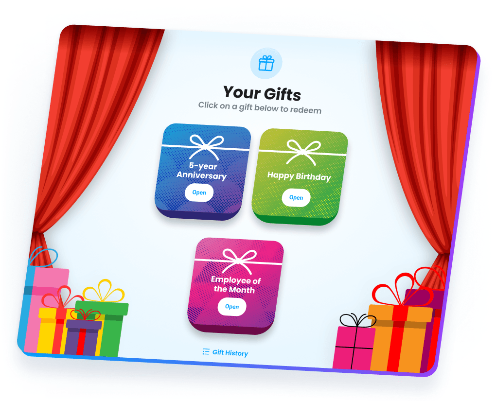 Corporate gifting in Motivosity for sending rewards to employees outside the platform and directly to customers.