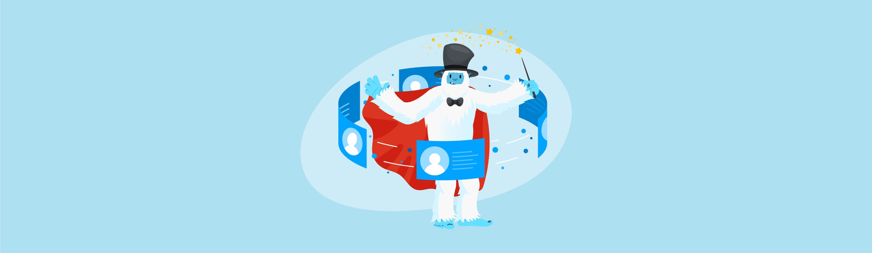 Illustration of Carl the yeti standing next to a 1st, 2nd, and 3rd, platform with a trophy.