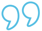 Blue outlined quote illustration
