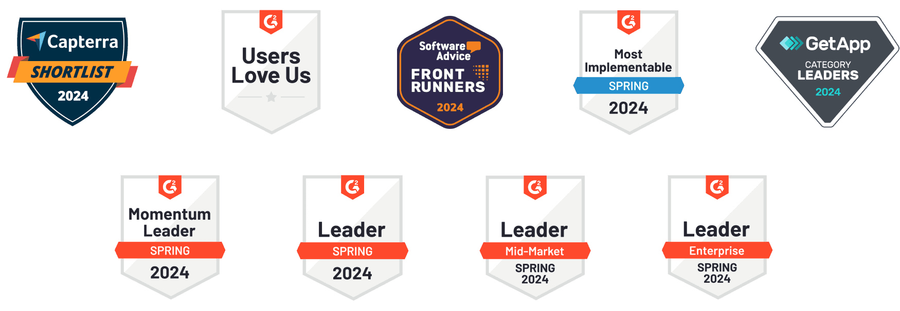Several awards that Motivosity has won, showing the unique value it brings as an employee recognition program.