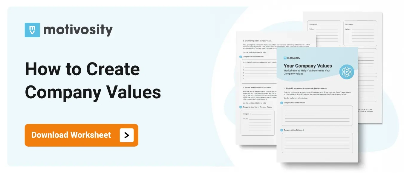 Image with a CTA to download the core values worksheet we have hosted on our site. 