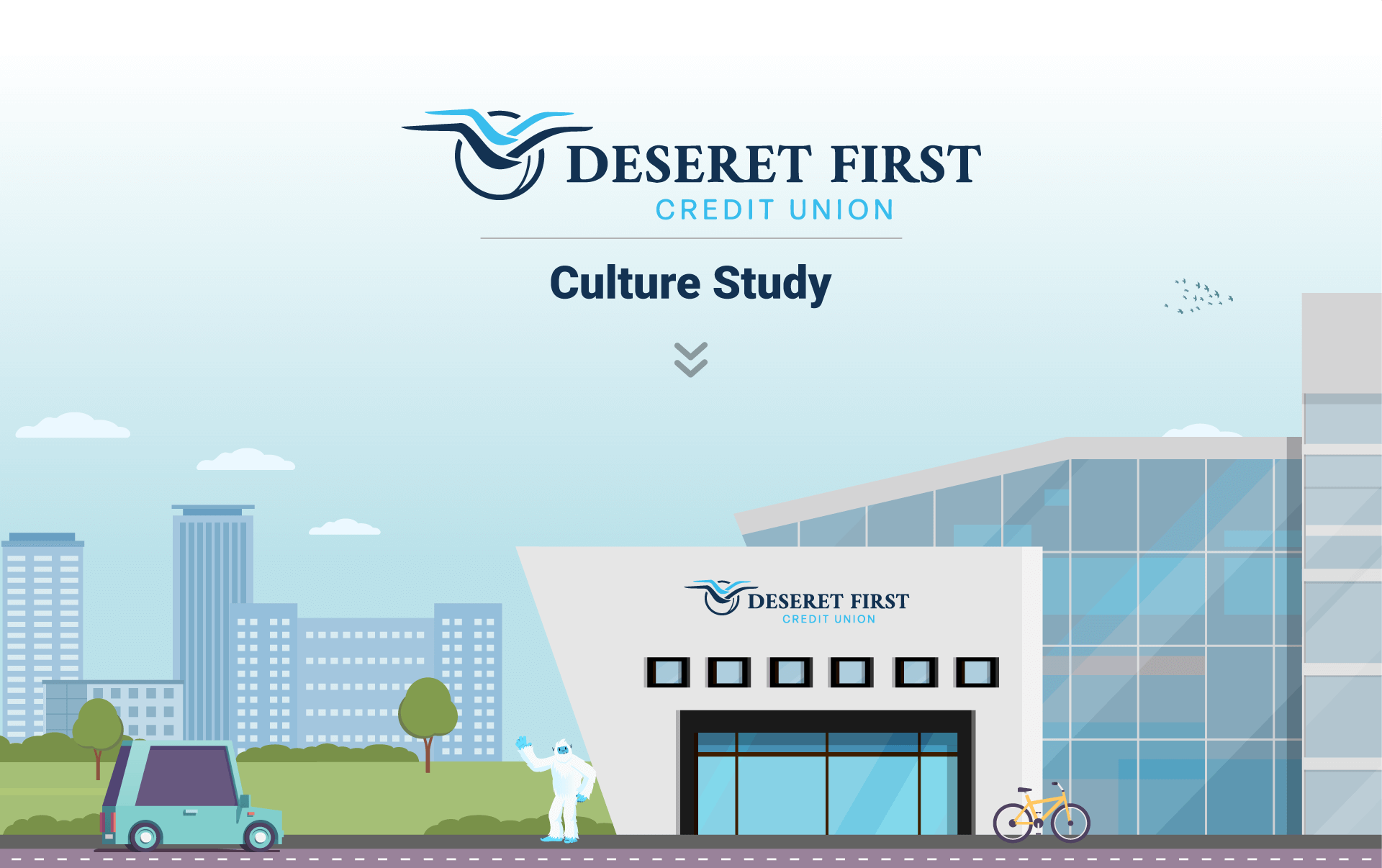 Illustration of a Deseret First Credit Union.