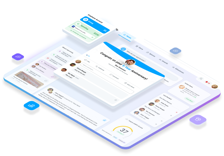 Motivosity employee engagement and recognition platform for rewarding employees, boosting culture, and driving connection.