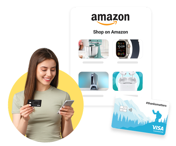 Image of employee redeeming employee rewards on her mobile app with Motivosity.