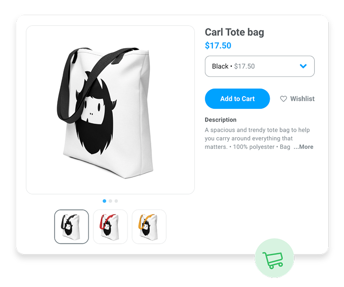 Image of a customizable tote bag with the Motivosity yeti logo on the front as an example.